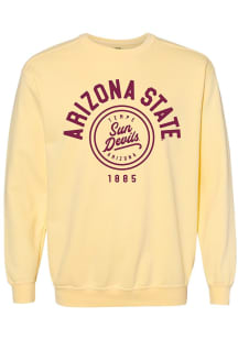 Summit Sportswear Arizona State Sun Devils Womens Yellow Bailey Crew Sweatshirt