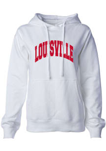 Summit Sportswear Louisville Cardinals Womens White Basic Hooded Sweatshirt