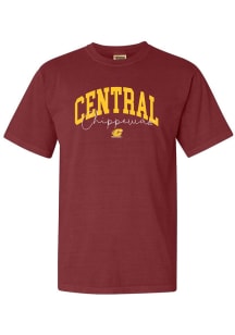Summit Sportswear Central Michigan Chippewas Womens Brown Arch Comfort Colors Short Sleeve T-Shirt