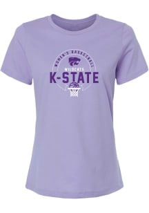 Summit Sportswear K-State Wildcats Womens Lavender Stella Short Sleeve T-Shirt