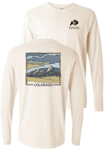 Summit Sportswear Colorado Buffaloes Womens Ivory Campus Sky LS Tee