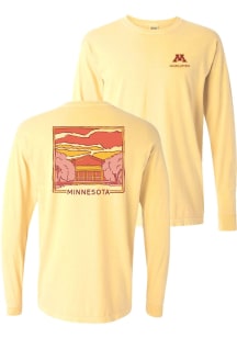 Summit Sportswear Minnesota Golden Gophers Womens Yellow Campus Sky LS Tee
