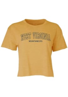 Summit Sportswear West Virginia Mountaineers Womens Gold Jade Short Sleeve T-Shirt