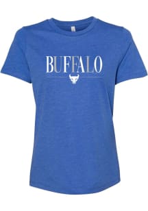 Summit Sportswear Buffalo Bulls Womens Blue Stella Short Sleeve T-Shirt