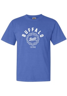 Summit Sportswear Buffalo Bulls Womens Blue Script Seal Short Sleeve T-Shirt