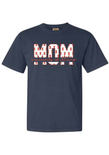 Summit Sportswear Illinois Fighting Illini Womens Blue Mom Block Short Sleeve T-Shirt