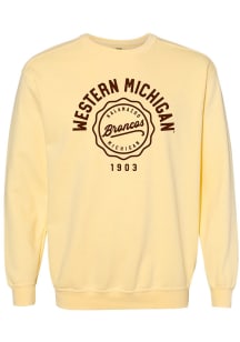 Summit Sportswear Western Michigan Broncos Womens Yellow Seal Crew Sweatshirt