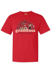 Summit Sportswear Texas Tech Red Raiders Womens Red Floral Grandma Short Sleeve T-Shirt
