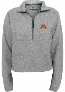 Summit Sportswear Minnesota Golden Gophers Womens Grey Karsen Qtr Zip