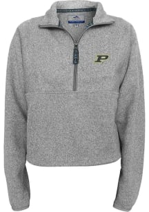 Summit Sportswear Purdue Boilermakers Womens Grey Karsen Qtr Zip