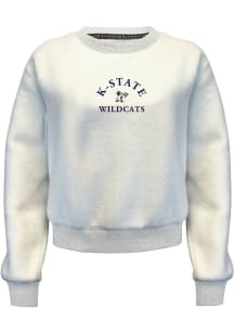 Summit Sportswear K-State Wildcats Womens White May Crew Sweatshirt