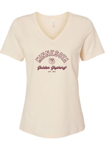 Summit Sportswear Minnesota Golden Gophers Womens White Vintage Name Short Sleeve T-Shirt