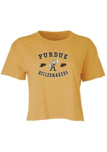 Summit Sportswear Purdue Boilermakers Womens Gold Jade Short Sleeve T-Shirt