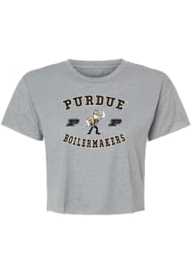 Summit Sportswear Purdue Boilermakers Womens Grey Jade Short Sleeve T-Shirt