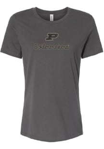 Summit Sportswear Purdue Boilermakers Womens Grey Stella Short Sleeve T-Shirt