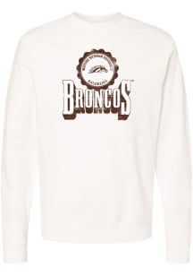 Summit Sportswear Western Michigan Broncos Womens White Erin Crew Sweatshirt