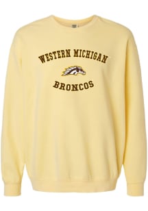 Summit Sportswear Western Michigan Broncos Womens Yellow Larissa Crew Sweatshirt