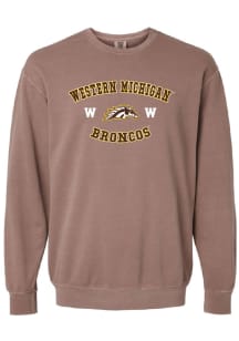 Summit Sportswear Western Michigan Broncos Womens Brown Larissa Crew Sweatshirt