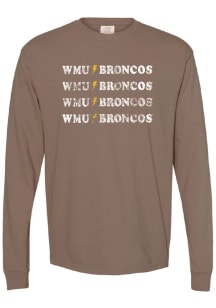 Summit Sportswear Western Michigan Broncos Womens Brown Addie LS Tee