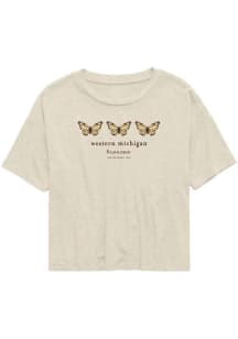 Summit Sportswear Western Michigan Broncos Womens Ivory Comfort Color Short Sleeve T-Shirt