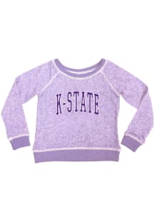Summit Sportswear K-State Wildcats Girls Lavender Kylie Long Sleeve Sweatshirt