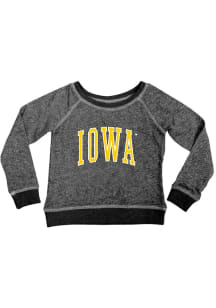 Summit Sportswear Iowa Hawkeyes Girls Black Kylie Long Sleeve Sweatshirt
