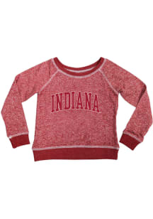 Summit Sportswear Indiana Hoosiers Girls Red Kylie Long Sleeve Sweatshirt