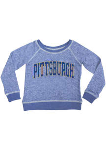 Summit Sportswear Pitt Panthers Girls Blue Kylie Long Sleeve Sweatshirt