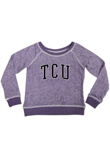Summit Sportswear TCU Horned Frogs Girls Purple Kylie Long Sleeve Sweatshirt