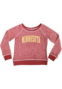 Summit Sportswear Minnesota Golden Gophers Girls Red Kylie Long Sleeve Sweatshirt