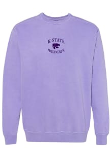 Summit Sportswear K-State Wildcats Womens Purple Dainty Pill Crew Sweatshirt