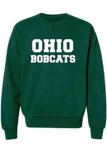 Summit Sportswear Ohio Bobcats Womens Green Classic Block Crew Sweatshirt