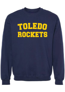 Summit Sportswear Toledo Rockets Womens Navy Blue Classic Block Crew Sweatshirt