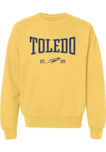 Summit Sportswear Toledo Rockets Womens Gold Stretch Arch Crew Sweatshirt