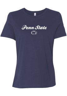 Summit Sportswear Penn State Nittany Lions Womens Navy Blue Stella Short Sleeve T-Shirt