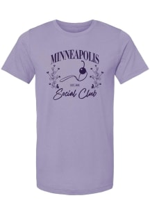 Summit Sportswear Minneapolis Womens Purple Social Club Short Sleeve T-Shirt