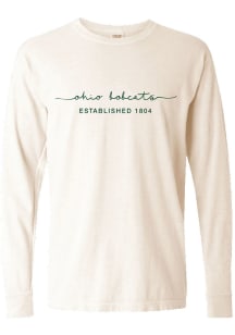 Summit Sportswear Ohio Bobcats Womens Ivory Classic Script LS Tee