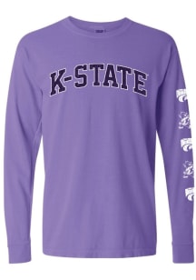 Summit Sportswear K-State Wildcats Womens Purple Repeat LS Tee