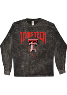 Summit Sportswear Texas Tech Red Raiders Womens Black Mineral Wash LS Tee
