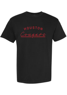 Summit Sportswear Houston Cougars Womens Black Script Short Sleeve T-Shirt