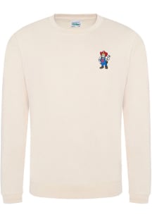 Summit Sportswear Nebraska Cornhuskers Mens White Twill Front Left Chest Long Sleeve Crew Sweatshi..