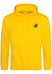 Summit Sportswear Iowa Hawkeyes Mens Gold Twill Front Left Chest Long Sleeve Hoodie