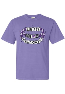 Summit Sportswear K-State Wildcats Womens Purple Friendship Bracelet Short Sleeve T-Shirt