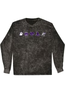 Summit Sportswear K-State Wildcats Womens Black Groovy Ghoul LS Tee