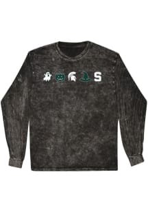 Summit Sportswear Michigan State Spartans Womens Black Groovy Ghoul LS Tee