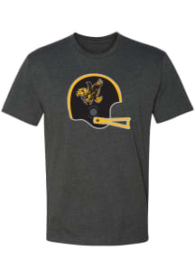 Summit Sportswear Iowa Hawkeyes Charcoal Vintage Football Helmet Short Sleeve T Shirt