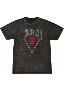 Summit Sportswear Indiana Hoosiers Womens Black Mineral Wash Short Sleeve T-Shirt