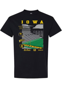 Summit Sportswear Iowa Hawkeyes Black Football 2025 Football Schedule Short Sleeve T Shirt