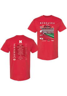 Summit Sportswear Nebraska Cornhuskers Red Football 2025 Football Schedule Short Sleeve T Shirt