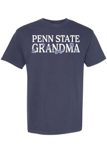 Summit Sportswear Penn State Nittany Lions Womens Navy Blue Floral Grandma Short Sleeve T-Shirt